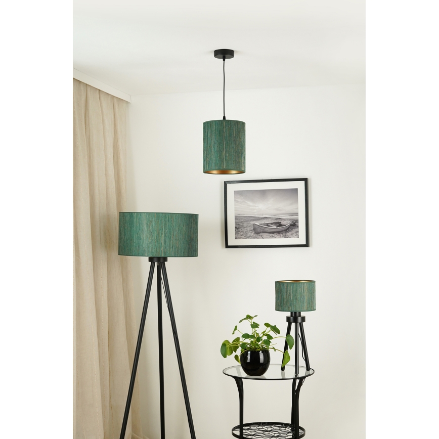 Brilagi - Lampadario a sospensione con filo BOSTON ROLLER 1xE27/15W/230V diametro 21 cm paglia verde/oro