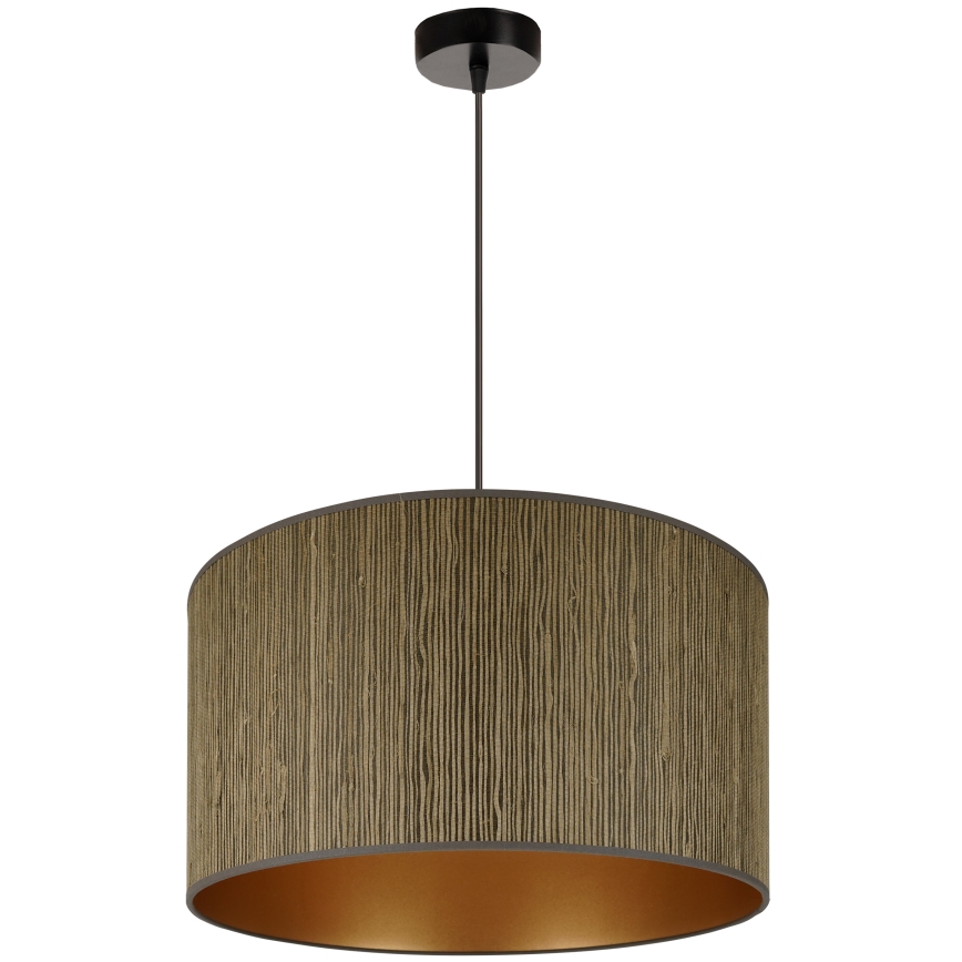 Brilagi - Lampadario a sospensione con filo BOSTON ROLLER 1xE27/15W/230V diametro 45 cm paglia marrone/oro