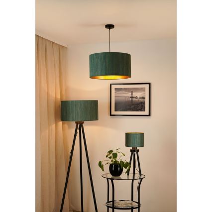 Brilagi - Lampadario a sospensione con filo BOSTON ROLLER 1xE27/15W/230V diametro 45 cm paglia verde/oro
