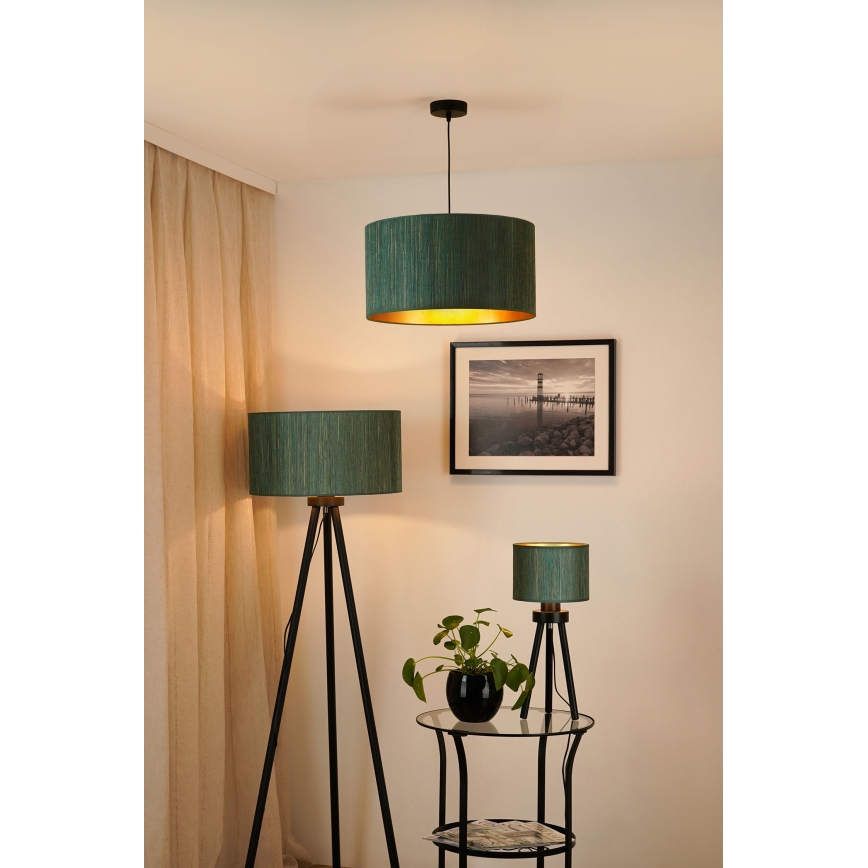 Brilagi - Lampadario a sospensione con filo BOSTON ROLLER 1xE27/15W/230V diametro 45 cm paglia verde/oro