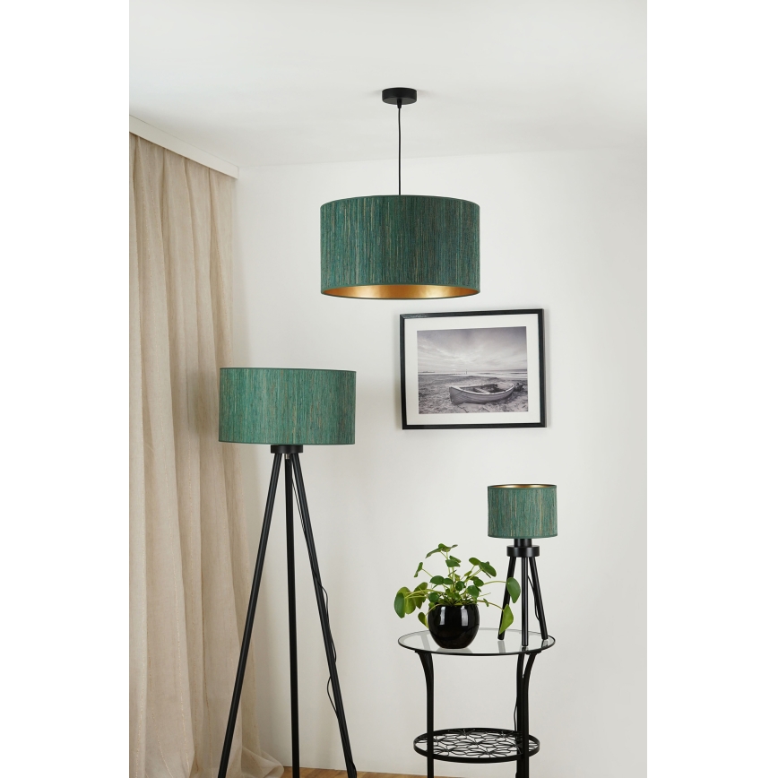 Brilagi - Lampadario a sospensione con filo BOSTON ROLLER 1xE27/15W/230V diametro 45 cm paglia verde/oro