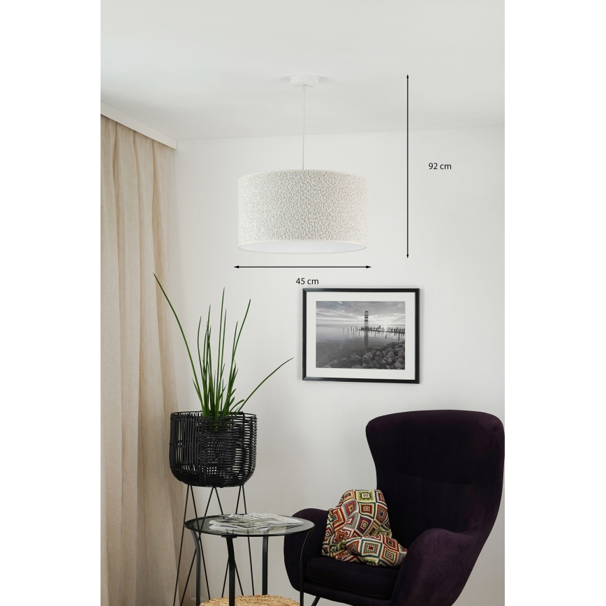 Brilagi - Lampadario a sospensione con filo BOUCLE ROLLER 1xE27/15W/230V diametro 45 cm color crema
