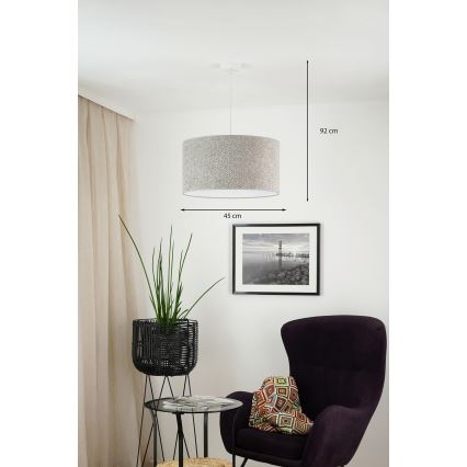 Brilagi - Lampadario a sospensione con filo BOUCLE ROLLER 1xE27/15W/230V diametro 45 cm grigio