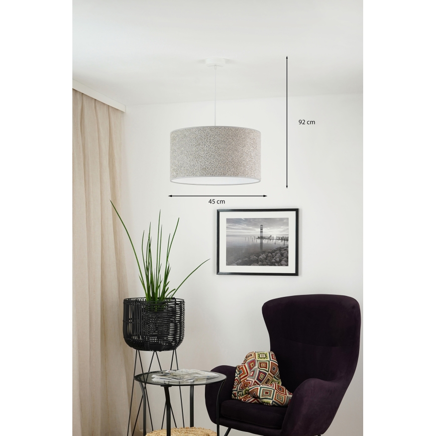 Brilagi - Lampadario a sospensione con filo BOUCLE ROLLER 1xE27/15W/230V diametro 45 cm grigio