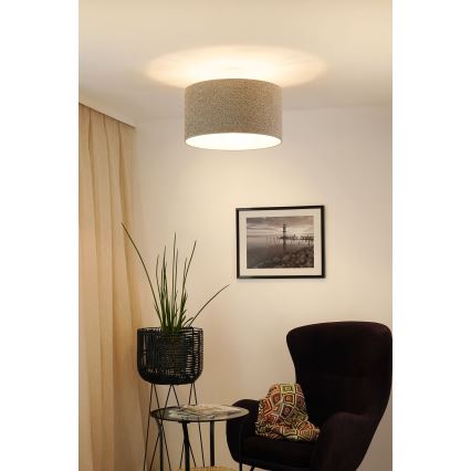 Brilagi - Lampadario a sospensione con filo BOUCLE ROLLER 1xE27/15W/230V diametro 45 cm grigio