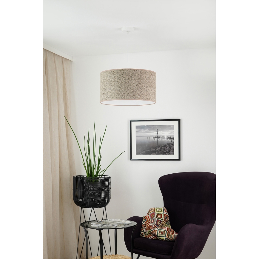 Brilagi - Lampadario a sospensione con filo BOUCLE ROLLER 1xE27/15W/230V diametro 50 cm marrone