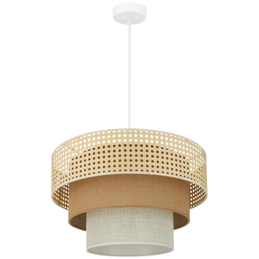 Brilagi - Lampadario a sospensione con filo CEDAR LUNETA 1xE27/15W/230V diametro 45 cm beige/marrone/color crema