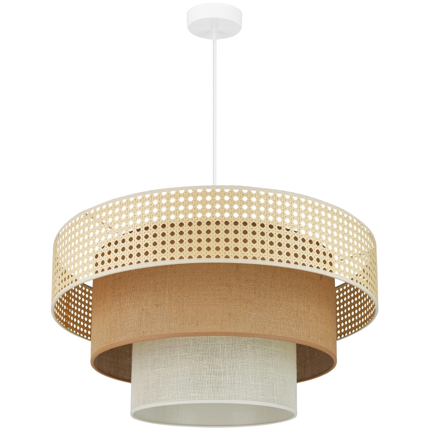 Brilagi - Lampadario a sospensione con filo CEDAR LUNETA 1xE27/15W/230V diametro 60 cm beige/marrone/color crema