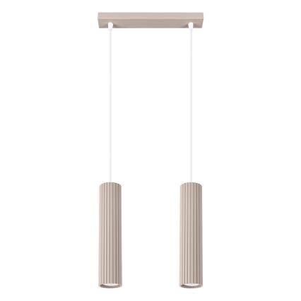 Brilagi - Lampadario a sospensione con filo CRESTO 2xGU10/10W/230V taupe