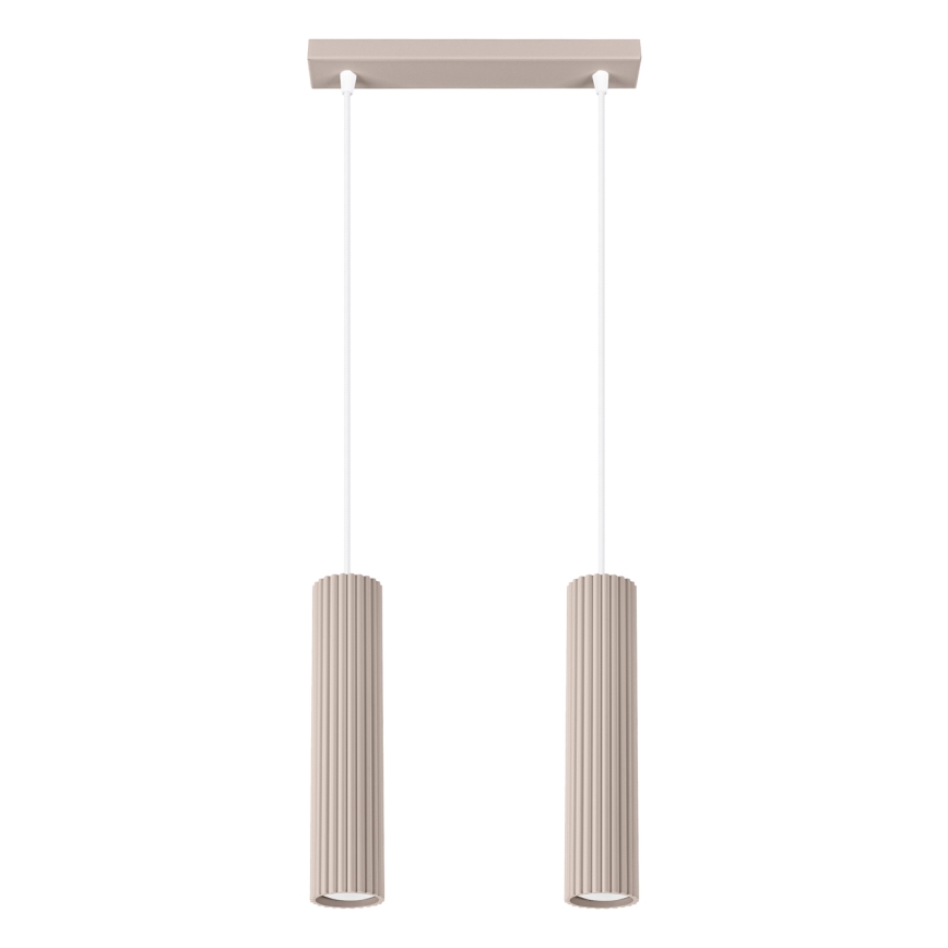 Brilagi - Lampadario a sospensione con filo CRESTO 2xGU10/10W/230V taupe
