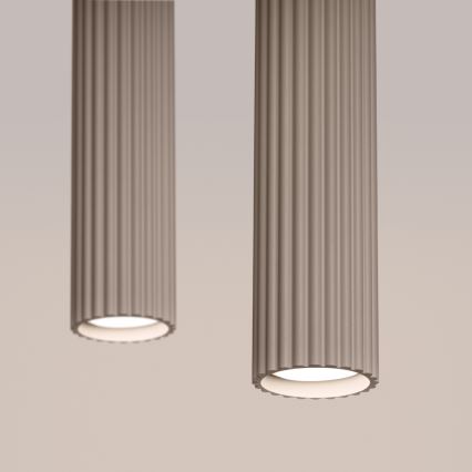 Brilagi - Lampadario a sospensione con filo CRESTO 2xGU10/10W/230V taupe