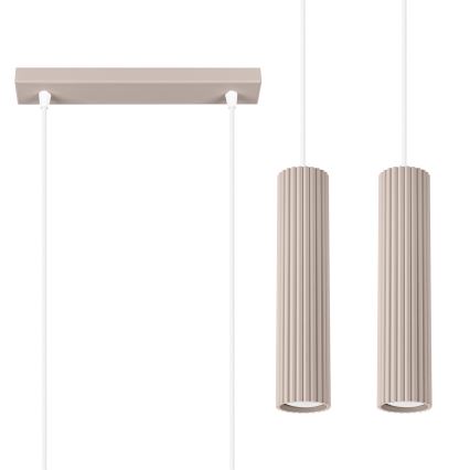 Brilagi - Lampadario a sospensione con filo CRESTO 2xGU10/10W/230V taupe
