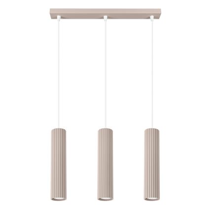 Brilagi - Lampadario a sospensione con filo CRESTO 3xGU10/10W/230V taupe