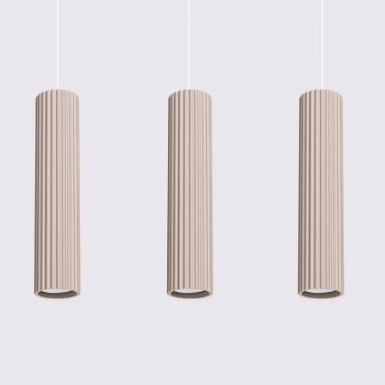 Brilagi - Lampadario a sospensione con filo CRESTO 3xGU10/10W/230V taupe