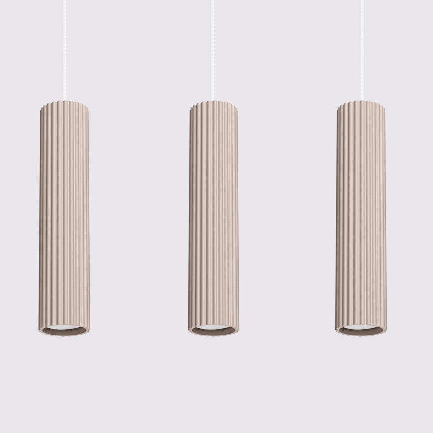 Brilagi - Lampadario a sospensione con filo CRESTO 3xGU10/10W/230V taupe