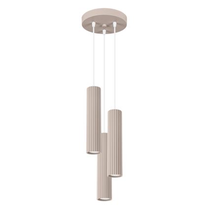 Brilagi - Lampadario a sospensione con filo CRESTO 3xGU10/10W/230V taupe