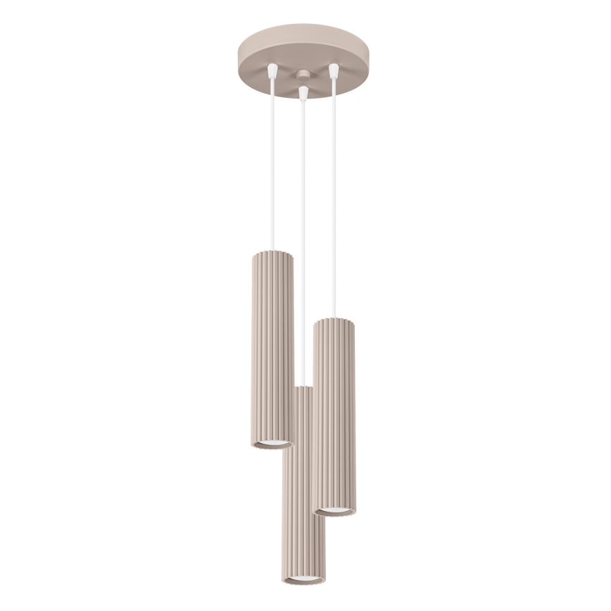 Brilagi - Lampadario a sospensione con filo CRESTO 3xGU10/10W/230V taupe