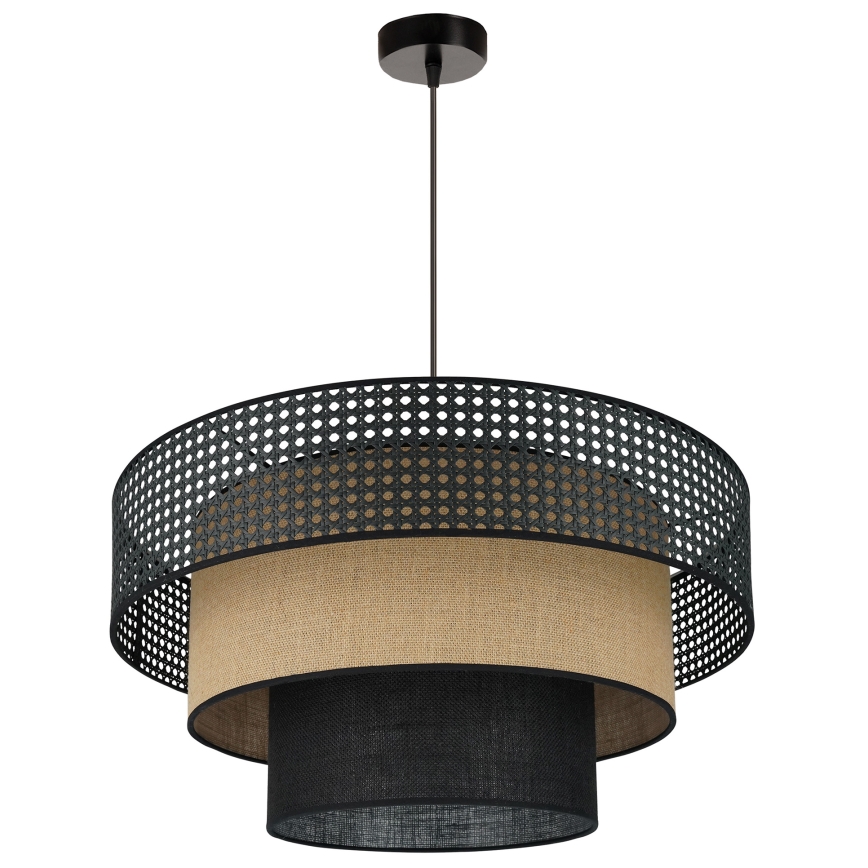 Brilagi - Lampadario a sospensione con filo DAKOTA LUNETA 1xE27/15W/230V diametro 60 cm nero/beige