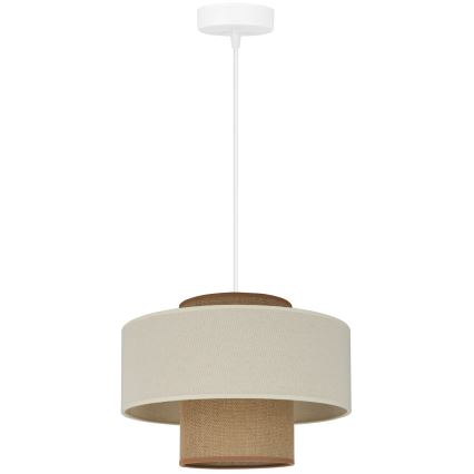 Brilagi - Lampadario a sospensione con filo DALLAS 1xE27/15W/230V diametro 30 cm marrone/color crema/bianco