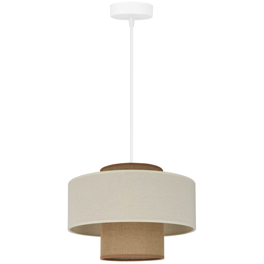 Brilagi - Lampadario a sospensione con filo DALLAS 1xE27/15W/230V diametro 30 cm marrone/color crema/bianco