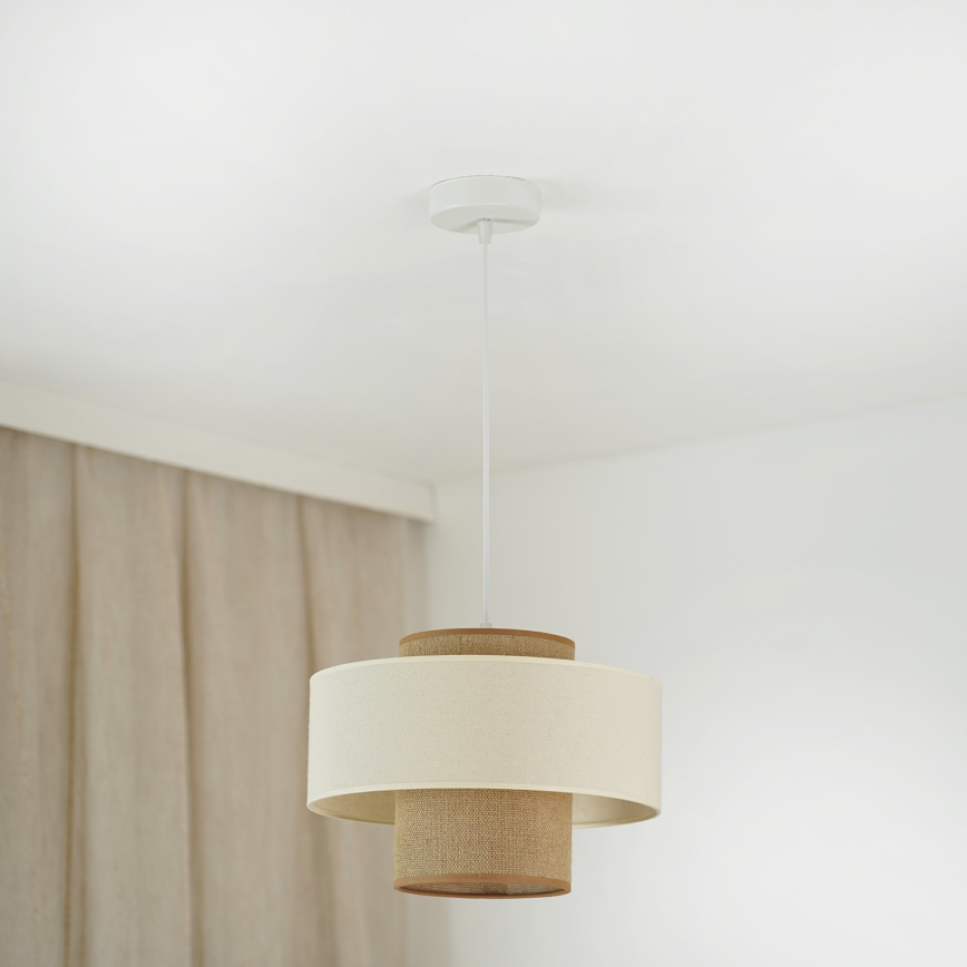 Brilagi - Lampadario a sospensione con filo DALLAS 1xE27/15W/230V diametro 30 cm marrone/color crema/bianco