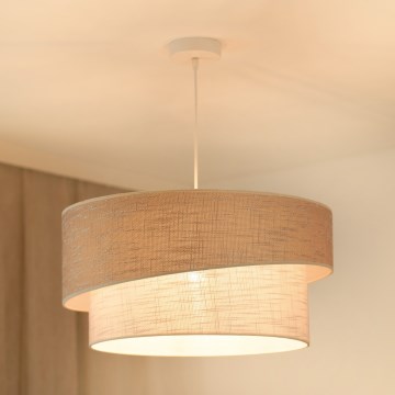 Brilagi - Lampadario a sospensione con filo DOVER SHINE 1xE27/15W/230V diametro 50 cm grigio/color crema