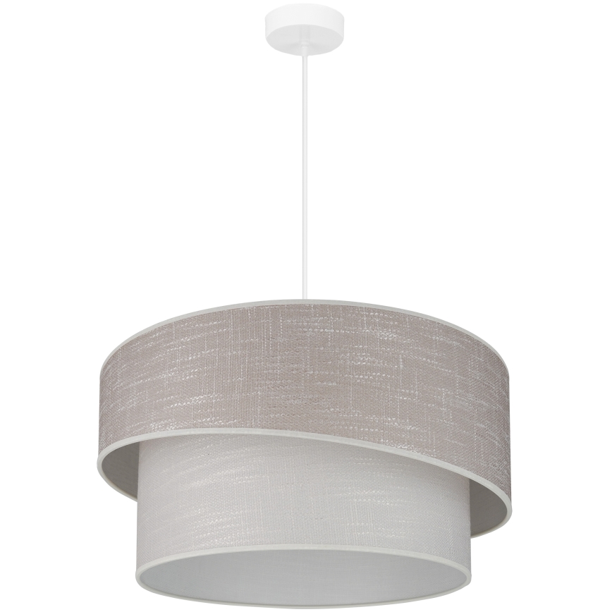 Brilagi - Lampadario a sospensione con filo DOVER SHINE 1xE27/15W/230V diametro 50 cm grigio/color crema