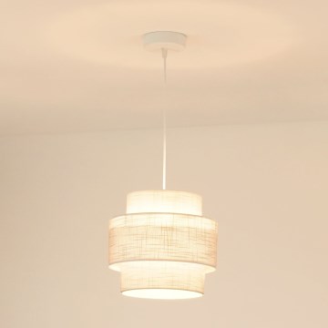 Brilagi - Lampadario a sospensione con filo DOVER SPACE 1xE27/15W/230V diametro 25 cm grigio/color crema
