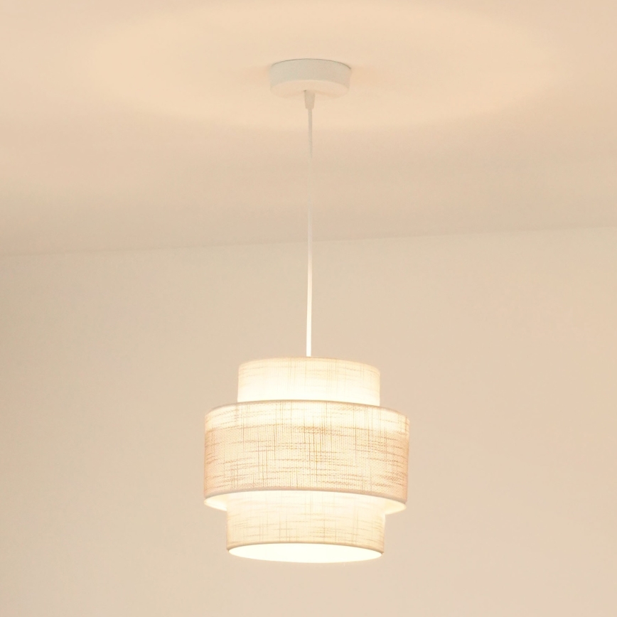 Brilagi - Lampadario a sospensione con filo DOVER SPACE 1xE27/15W/230V diametro 25 cm grigio/color crema