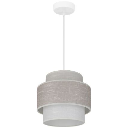 Brilagi - Lampadario a sospensione con filo DOVER SPACE 1xE27/15W/230V diametro 25 cm grigio/color crema