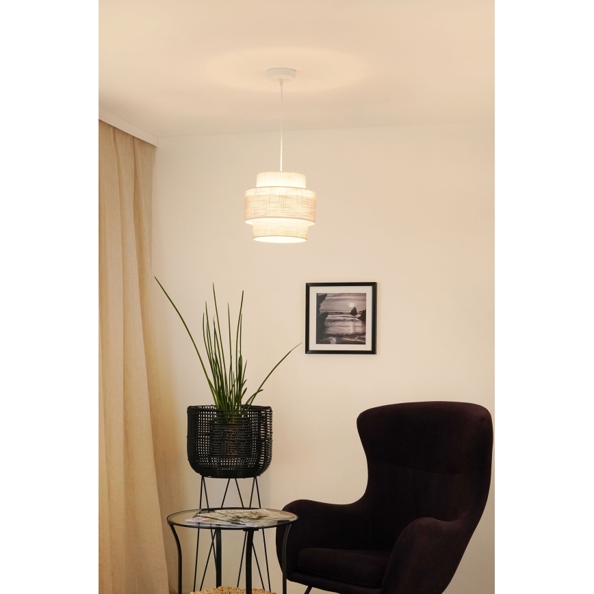 Brilagi - Lampadario a sospensione con filo DOVER SPACE 1xE27/15W/230V diametro 25 cm grigio/color crema