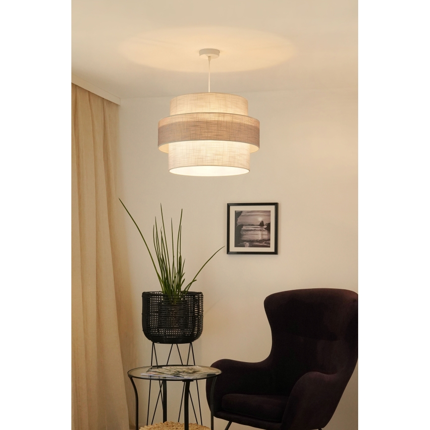 Brilagi - Lampadario a sospensione con filo DOVER SPACE 1xE27/15W/230V diametro 50 cm grigio/color crema