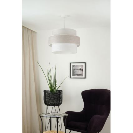 Brilagi - Lampadario a sospensione con filo DOVER SPACE 1xE27/15W/230V diametro 50 cm grigio/color crema