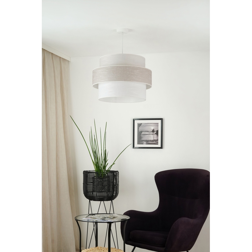 Brilagi - Lampadario a sospensione con filo DOVER SPACE 1xE27/15W/230V diametro 50 cm grigio/color crema
