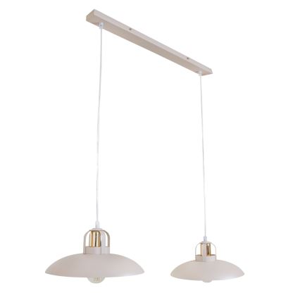 Brilagi - Lampadario a sospensione con filo FLAMENGO 2xE27/60W/230V beige