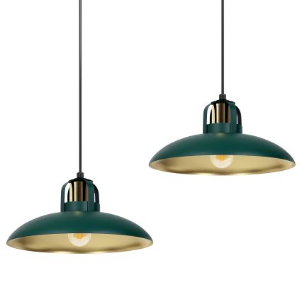 Brilagi - Lampadario a sospensione con filo FLAMENGO 2xE27/60W/230V verde