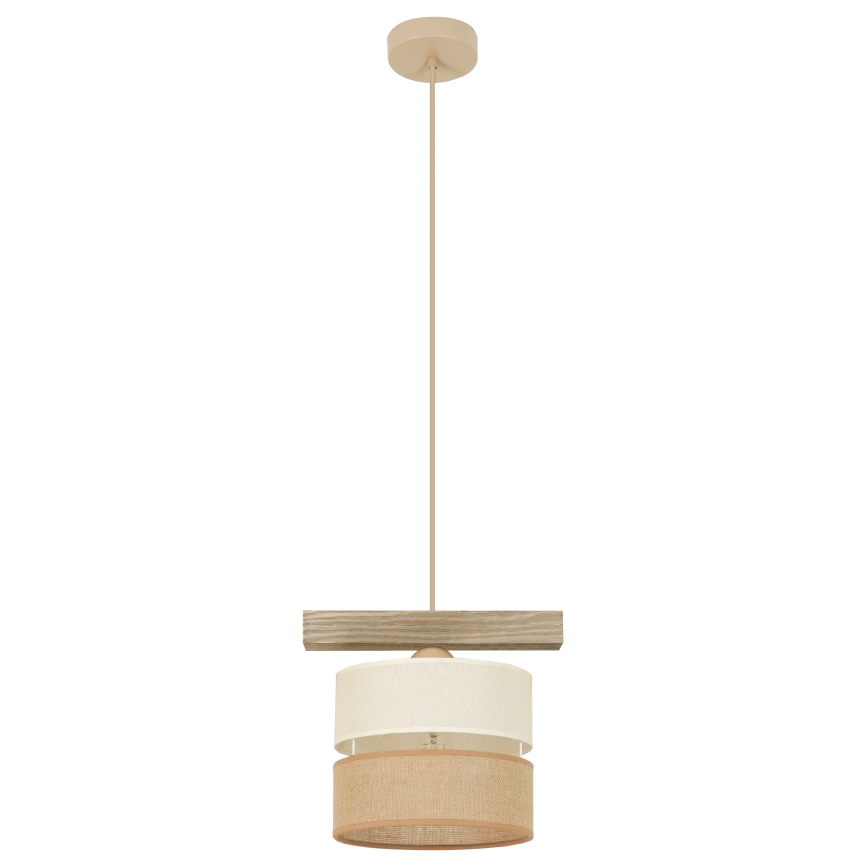 Brilagi - Lampadario a sospensione con filo FOREST 1xE27/15W/230V pino/beige/color crema