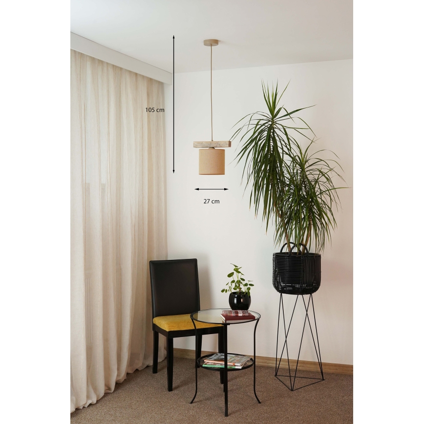 Brilagi - Lampadario a sospensione con filo FOREST 1xE27/15W/230V pino/marrone