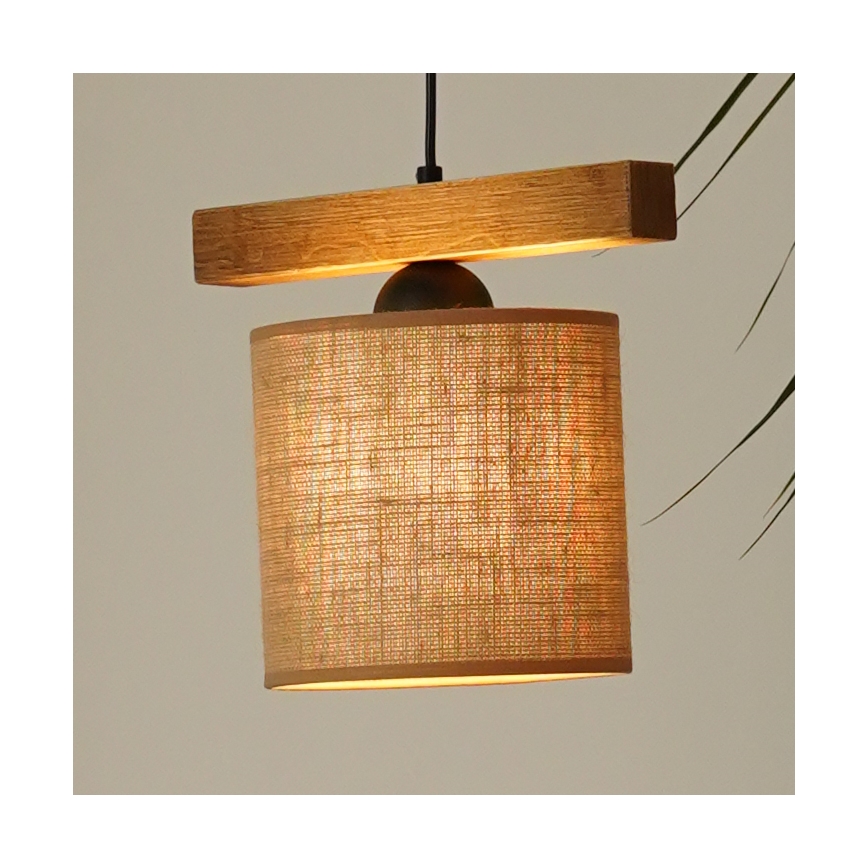 Brilagi - Lampadario a sospensione con filo FOREST 1xE27/15W/230V pino/marrone/nero