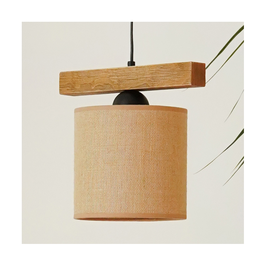Brilagi - Lampadario a sospensione con filo FOREST 1xE27/15W/230V pino/marrone/nero
