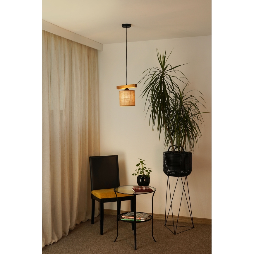 Brilagi - Lampadario a sospensione con filo FOREST 1xE27/15W/230V pino/marrone/nero