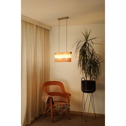 Brilagi - Lampadario a sospensione con filo FOREST 2xE27/15W/230V pino/beige/color crema