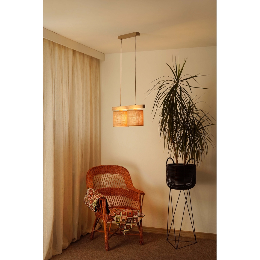 Brilagi - Lampadario a sospensione con filo FOREST 2xE27/15W/230V pino/marrone