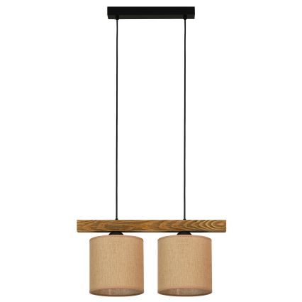 Brilagi - Lampadario a sospensione con filo FOREST 2xE27/15W/230V pino/marrone/nero