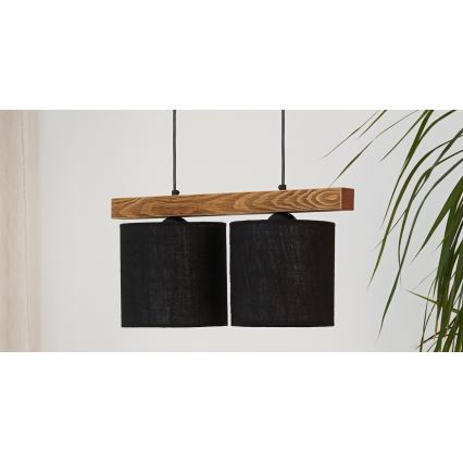Brilagi - Lampadario a sospensione con filo FOREST 2xE27/15W/230V pino/nero