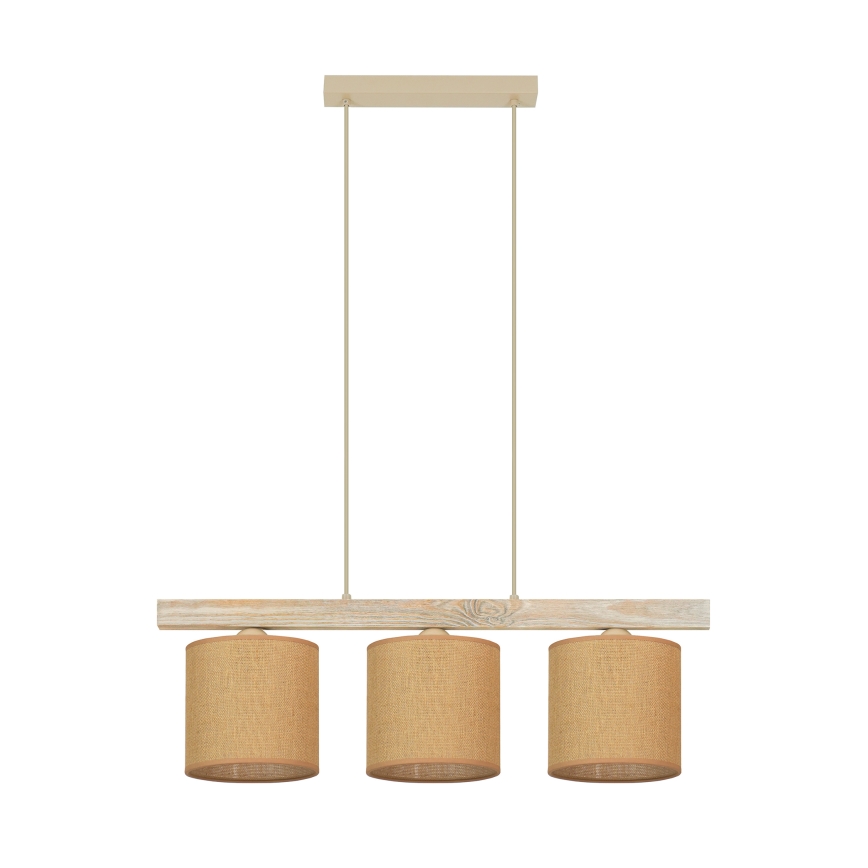 Brilagi - Lampadario a sospensione con filo FOREST 3xE27/15W/230V pino/marrone