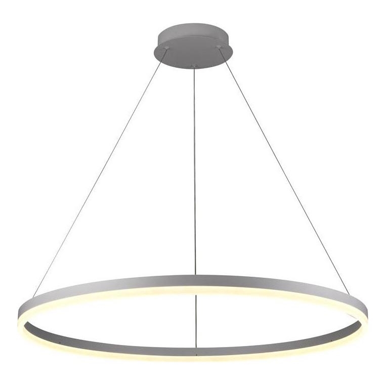 Brilagi - Lampadario a sospensione con filo LED dimmerabile CIRCLE LED/55W/230V 3000-6500K argento + telecomando