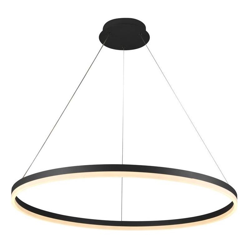 Brilagi - Lampadario a sospensione con filo LED dimmerabile CIRCLE LED/55W/230V 3000-6500K nero + telecomando