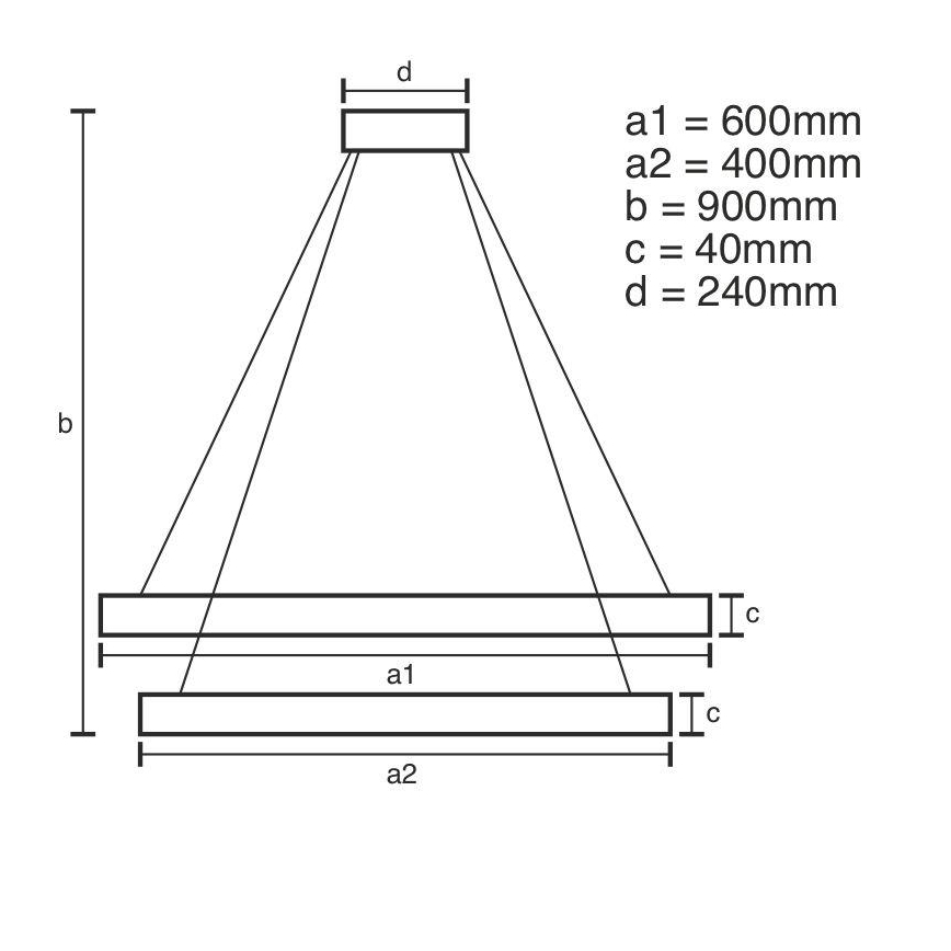 Brilagi - Lampadario a sospensione con filo LED dimmerabile CIRCLE LED/70W/230V 3000-6500K oro + telecomando