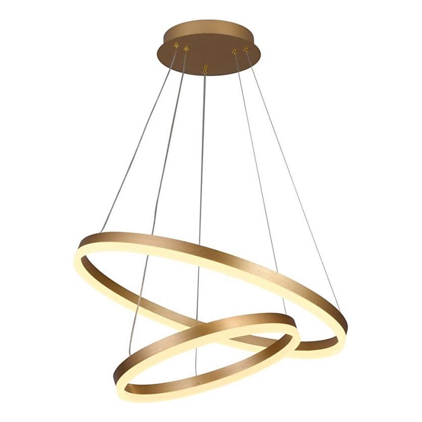 Brilagi - Lampadario a sospensione con filo LED dimmerabile CIRCLE LED/70W/230V 3000-6500K oro + telecomando